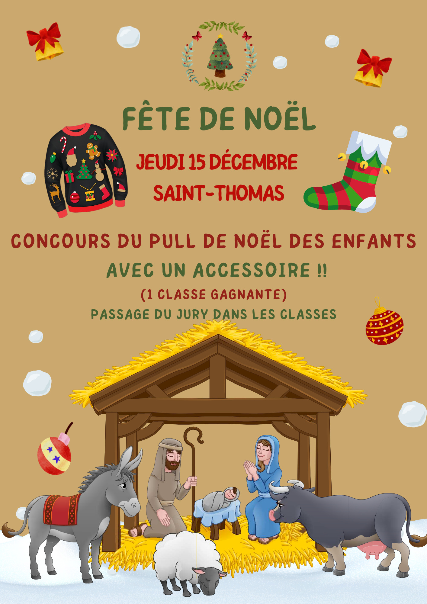 Jeudi 14 décembre : portez votre plus accessoire de Noël